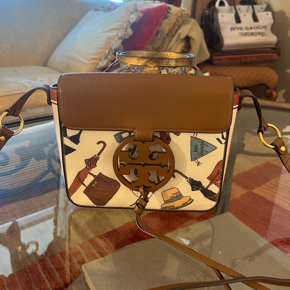 Tory Burch Tan and Cream Crossbody Bag - Picture 9 of 9